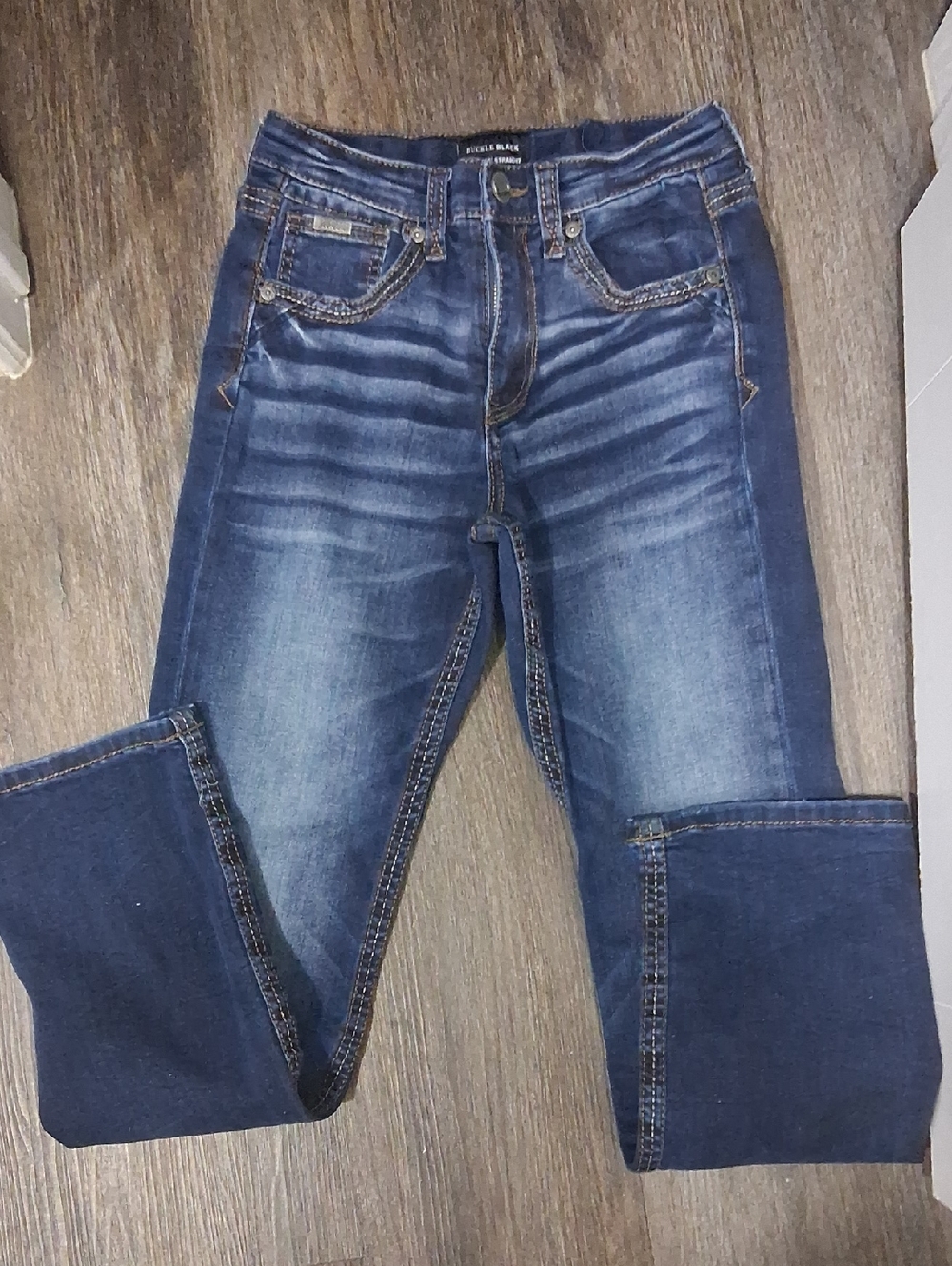 Buckle Black Blue Washed Jeans - Classic Denim Style